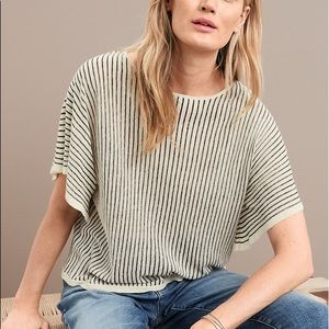 Eileen Fisher Organic Linen Tencel Striped Sweater